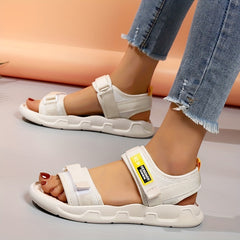 Women's Sports Sandals Open Toe Hook & Loop Casual Comfort Flat Shoes