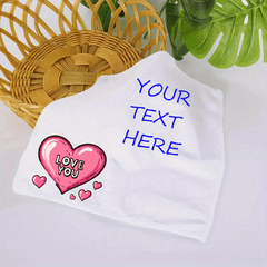 Custom Floral Wreath Wedding Handkerchief - Bridesmaid Gift or Decoration