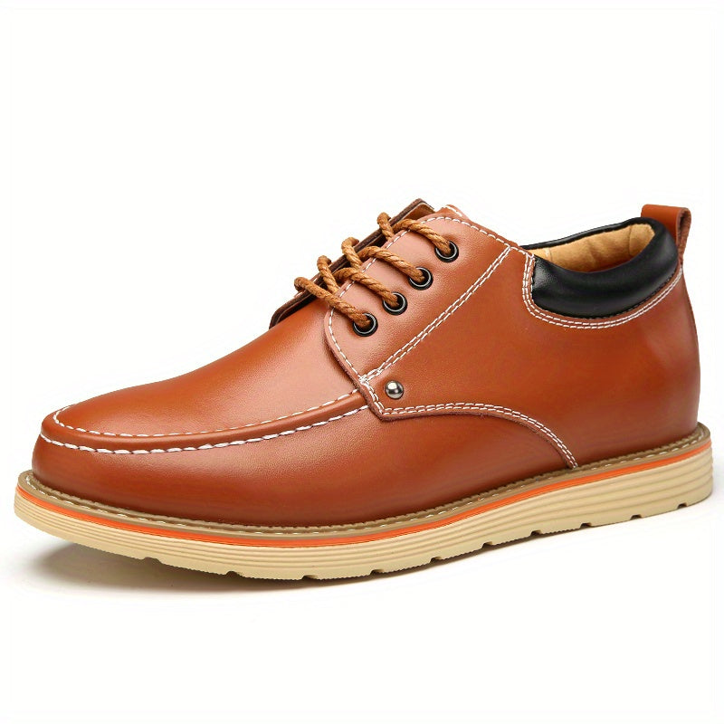Men's Moc Toe Derby Shoes Lace up Front Casual Shoes