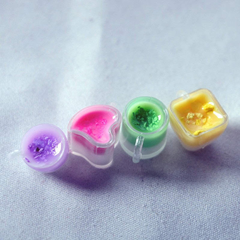 4pcs Cream Milk Teacups Food Prop Set Resin Material House Shooting Props