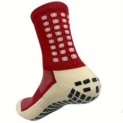 Men's Non-Slip Crew Sport Socks with Gripper