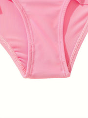 Girls Watermelon Graphic Top & Ruffle Trim Briefs Set