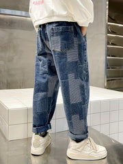 Boys Casual Denim Long Pants With Pocket Kids Clothing