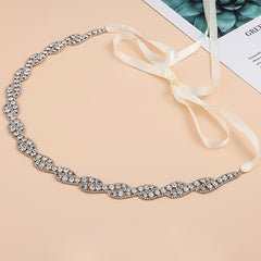 Rhinestone Bridal Belt Wedding Dress Waist Chain Sash Belt Handcrafted Wedding