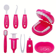 9pcs Plastic Dentist Play Set Medical Kit Pretend Toy for Kids in 6 Colors