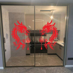 Dragon Year Spring Glass Door Stickers Festive Window Decoration