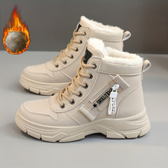 Women's Winter Snow Boots with Fleece Lining and Platform Sole