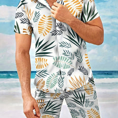 Men's Hawaii T-Shirt & Beach Shorts Matching Set