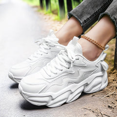 Women's Solid Mesh Sports Shoes Breathable Thick Soles Training Shoes
