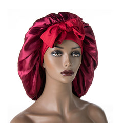 Women Beanie Satin Bonnet w/ Ties Bridal Party Gift