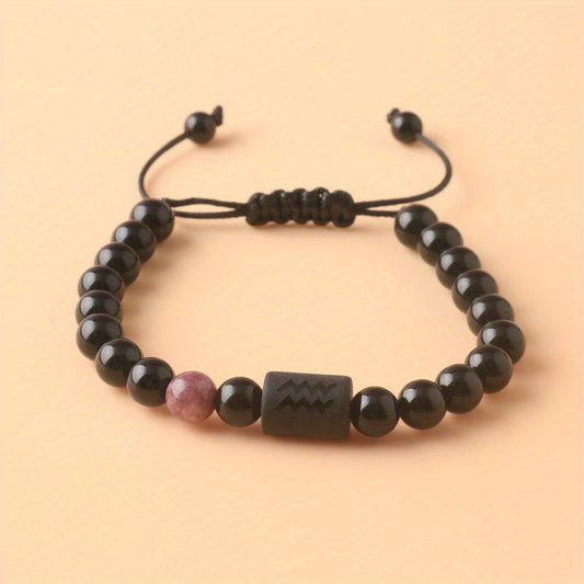 12 Constellation Couple Bracelet Stone Bracelets For Women Men