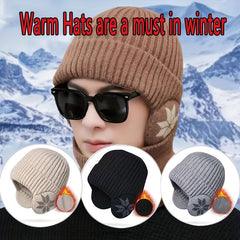 Warm Velvet Ear Protection Woolen Knitted Hat for Men