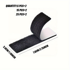 3x7cm Adhesive Hook and Loop Strip - 10/20Sets