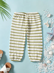 Boys Striped Pants Casual Soft Comfortable For Beach Vacation Kids Summer
