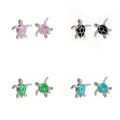 Colorful Turtles Stud Earrings for Girls