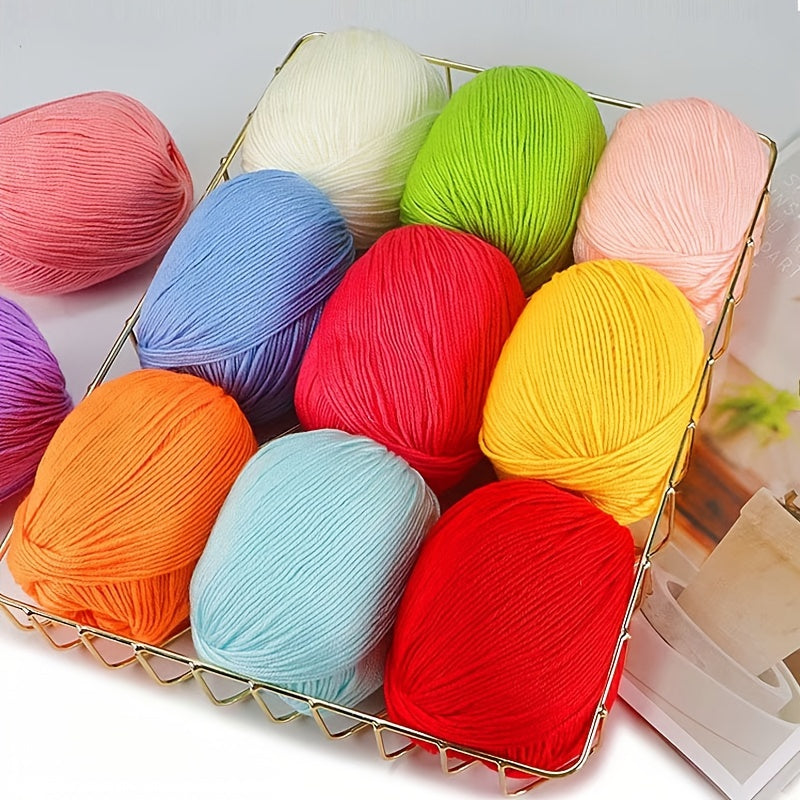50g Crochet Silk Milk Fleece Yarn For Knitting Doll Sweater Hat DIY