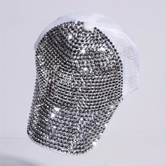 Rhinestone Mesh Trucker Hat Sparkly Baseball Cap