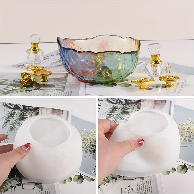 Storage Silicone Mold Rolling Tray Molds Epoxy Resin Casting Irregular Bowl Mold
