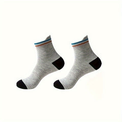 Men's Breathable Block Crew Socks - 3 Pairs