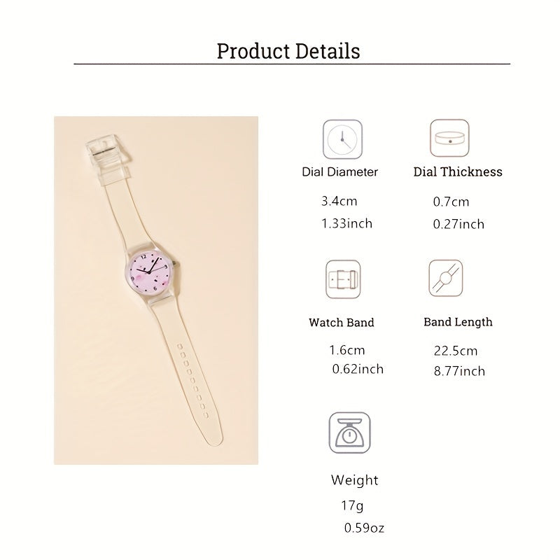 Kids Flamingo Pattern Cartoon Watch Set