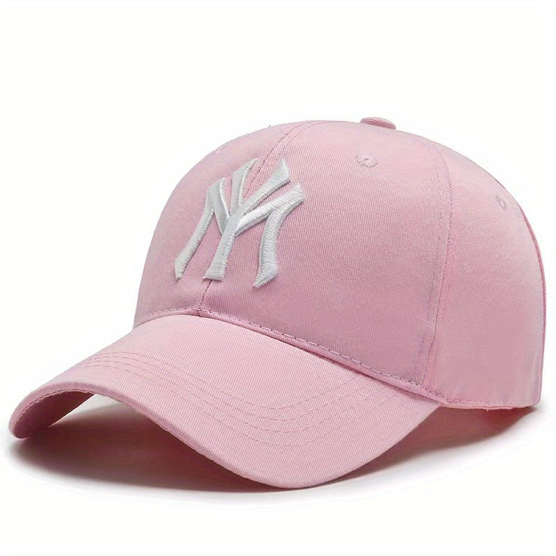 Embroidery Baseball Cap Solid Couple Sun Hat Casual Adjustable Dad Hats