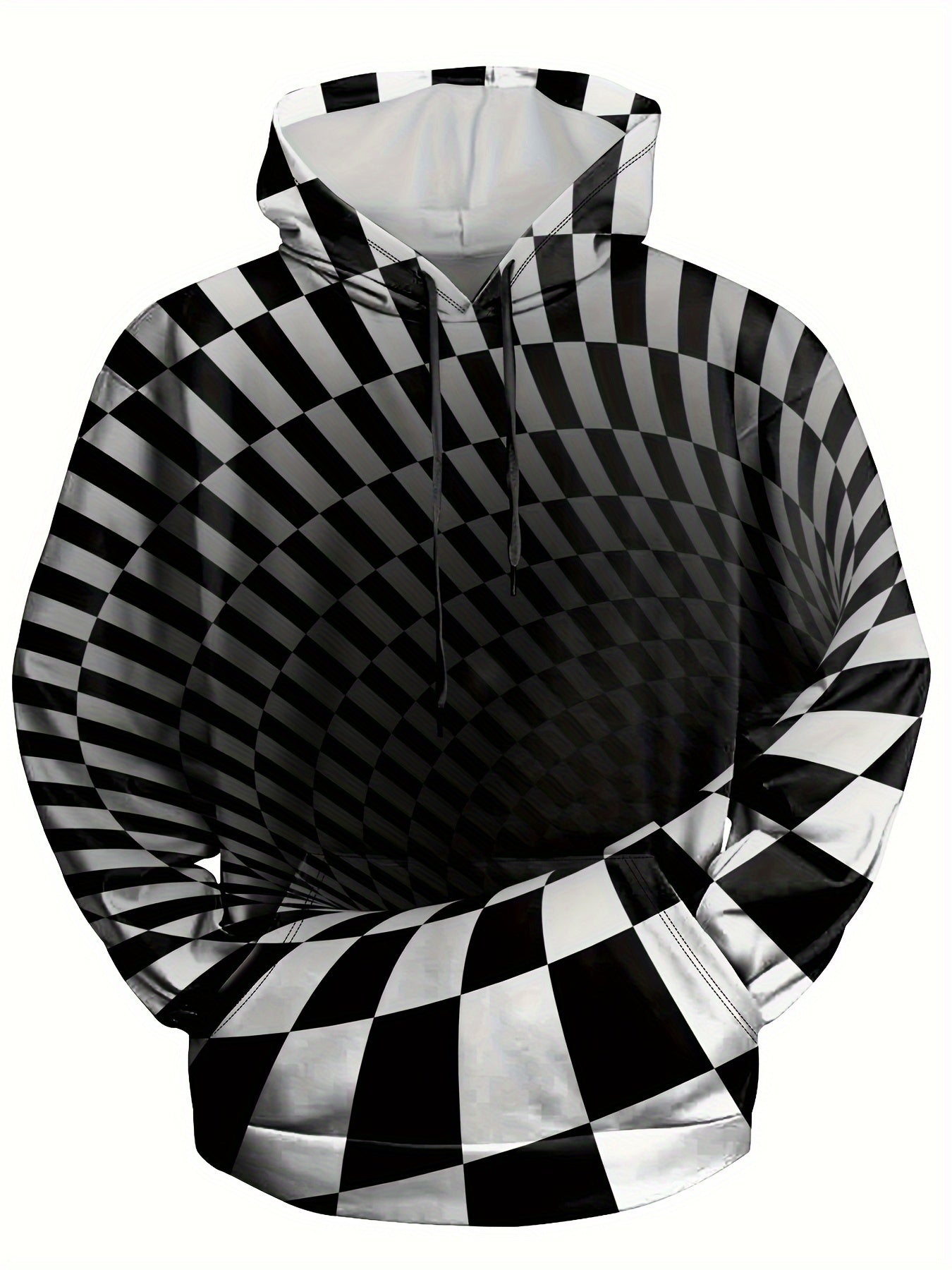 Geometric Swirl 3D Print Men's Hoodie Graphic Pullover for Autumn Winter