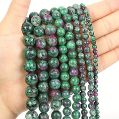 Epidote Stone Round Loose Beads For Jewelry Making DIY Bracelet Necklaces