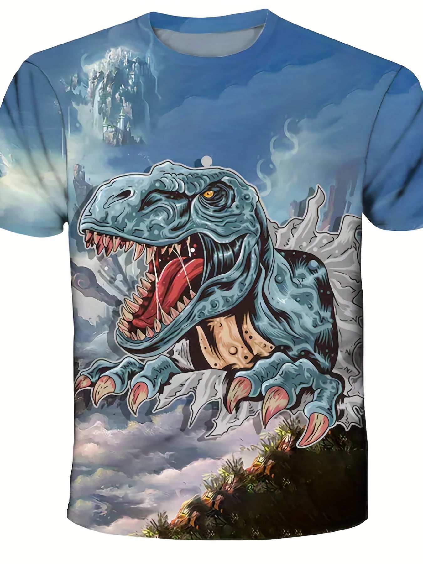 Comfy Dinosaur T Shirt for Kids Soft Stretchy Fabric