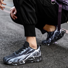 Men's Tie Dye Camo Lace Up Knit Sneakers