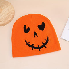 Funny Expression Knitted Hat with Pirate Skull Pattern
