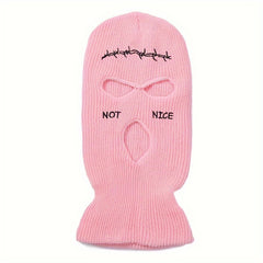 3 Hole Skiing Mask Knitted Balaclava Full Face Cover Winter Sports Mask