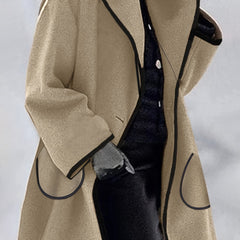 Waterfall Collar Overcoat Open Front Long Sleeve Outerwear