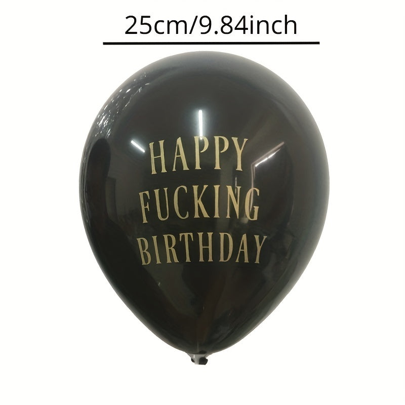 10pcs Birthday Balloons Letters Printed Birthday Party Decoration