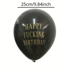 10pcs Birthday Balloons Letters Printed Birthday Party Decoration