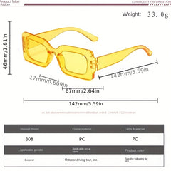 Men's Vintage Candy Small Square Frame Polarized Sunglasses UV Protection