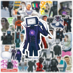 50pcs Toilet Man And Monitor Doodle Stickers - DIY Creative Toys