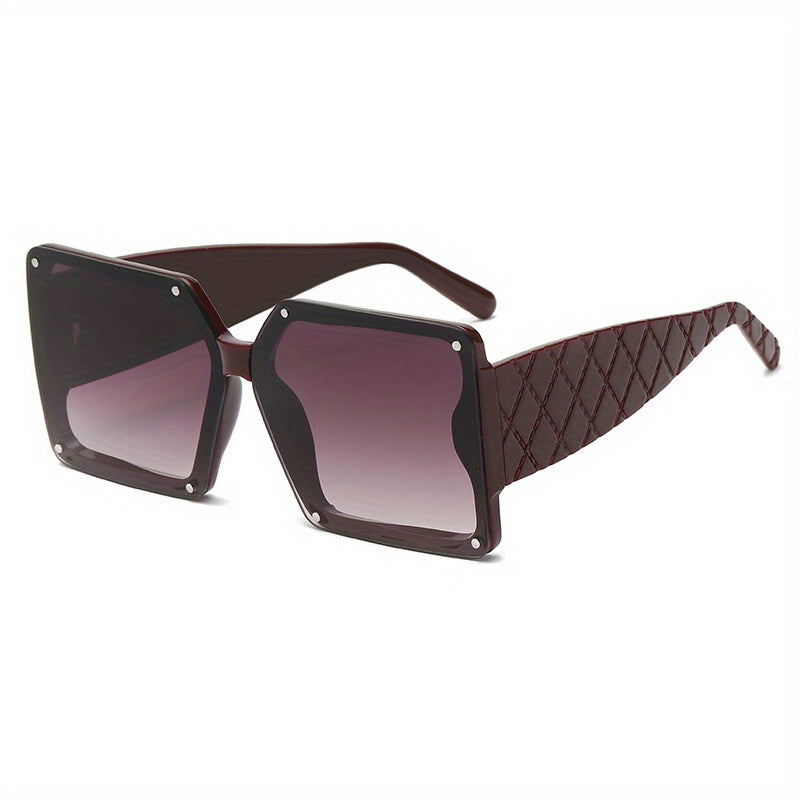 Y2K Square Sunglasses Rivet UV400 Sun Shades for Summer Beach