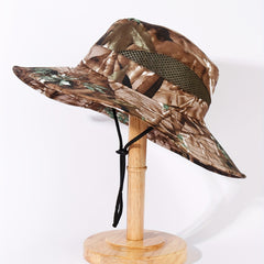 Camouflage Mesh Bucket Hat UV Protection Tactical Sun Hat