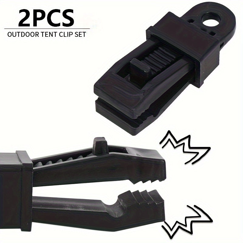 2pcs Heavy Duty Tent Clamps Outdoor Camping Tarp Awning Canopy Clip