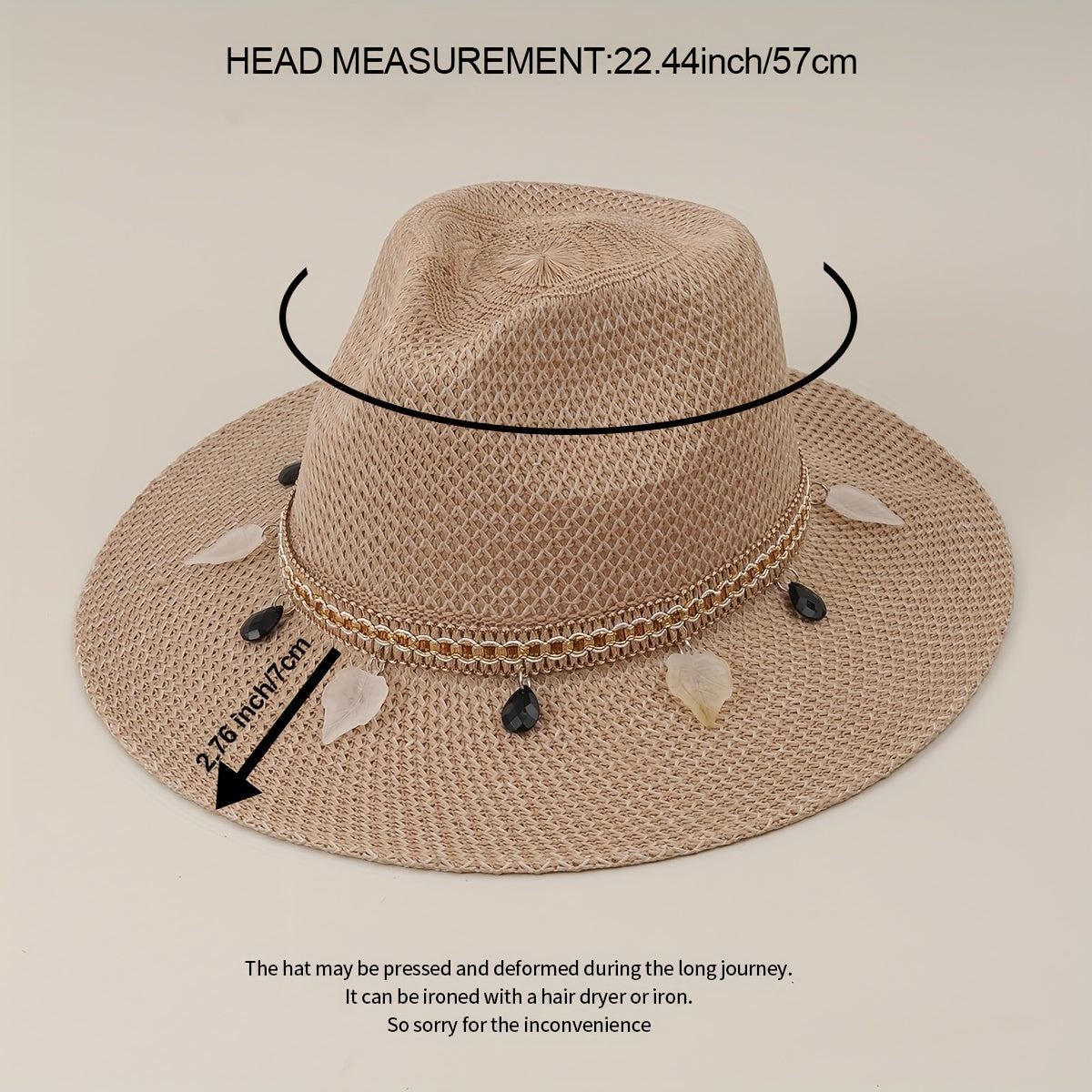 Summer Straw Hat Outdoor Sun Hat Casual Top Hat Travel Jazz Hat