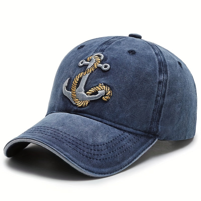 Soft Cotton Men's Denim Baseball Cap 3D Embroidery Outdoor Sports Cap