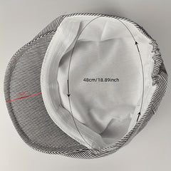 Casual Striped Beret Vintage Breathable Cap Dog Embroidery