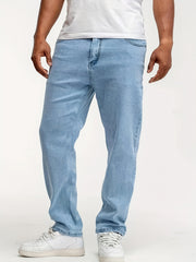 Men's Wide Leg Jeans Classic Loose Fit Denim Pants