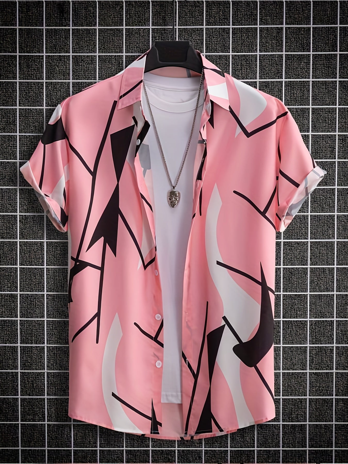 Hawaiian Style Men's Short Sleeve Lapel Shirt