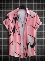Hawaiian Style Men's Short Sleeve Lapel Shirt