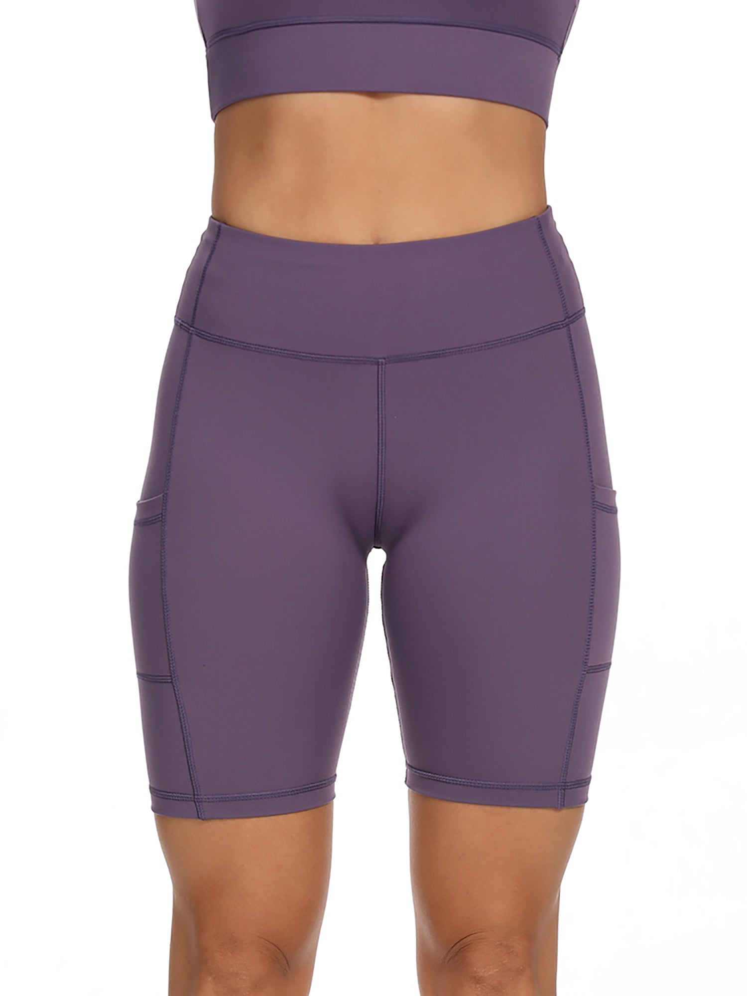 High Elastic Women's Yoga Shorts with Pocket