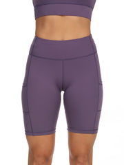 High Elastic Women's Yoga Shorts with Pocket