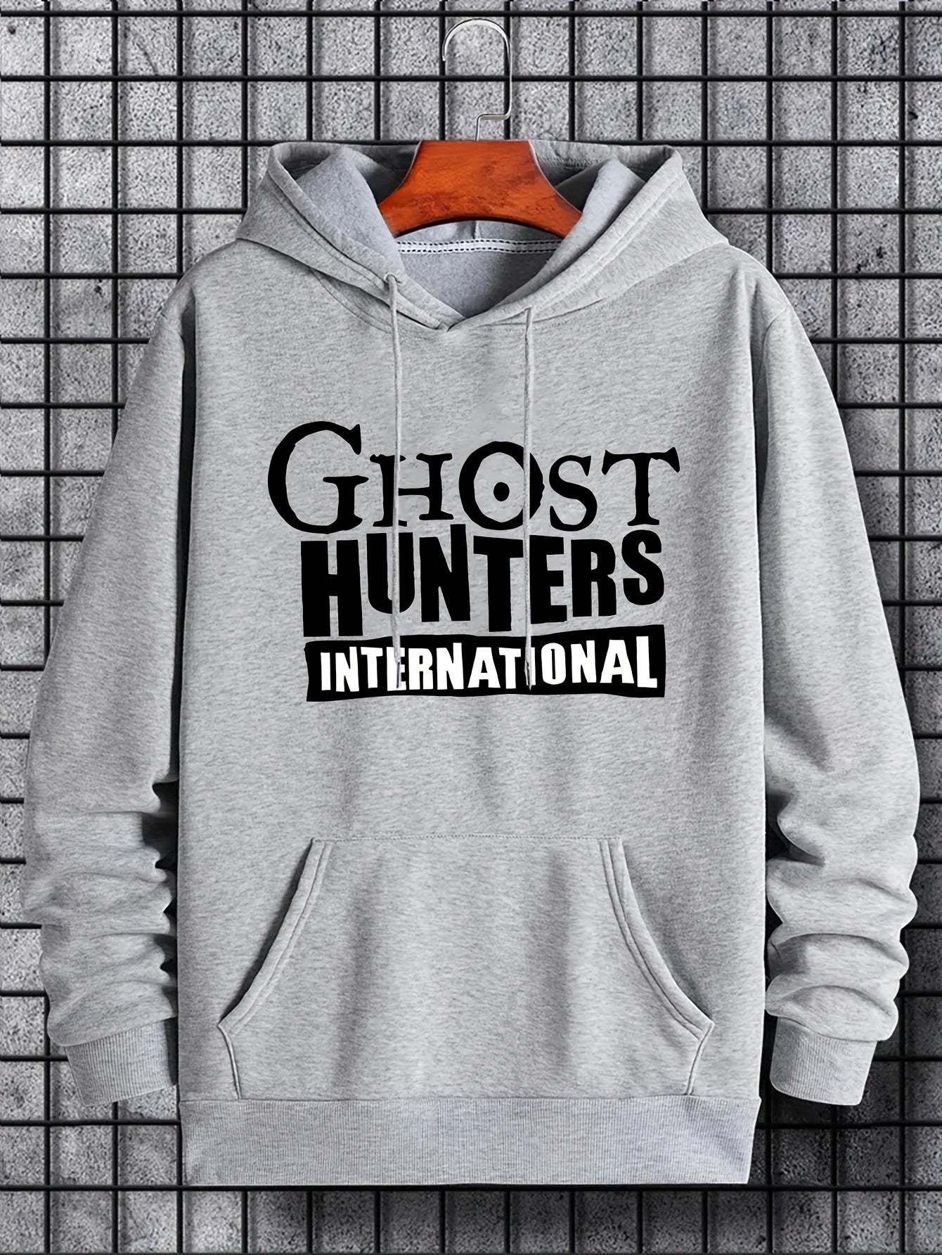 GHOST HUNTER Hoodie Men's Casual Graphic Pullover Hooded Sweatshirt
