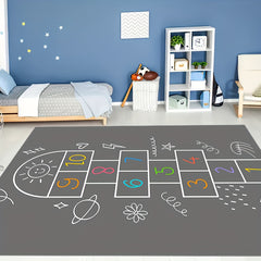 Hop & Count Hopscotch Rug Soft Anti-slip Carpet for Kids