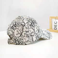 Abstract Face Printed Baseball Cap Unisex Casual Couple Sun Hat